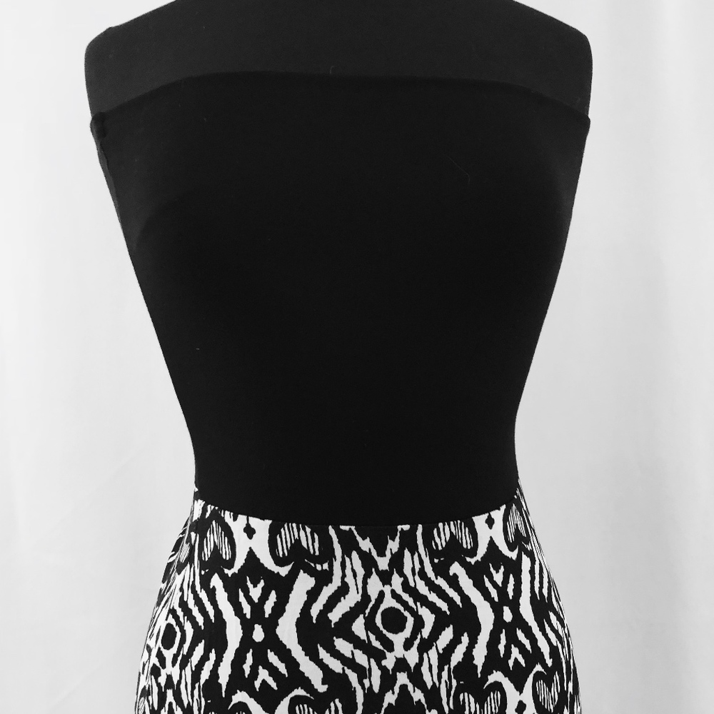 Gorgeous Black/White Strapless Maxi Dress SMALL